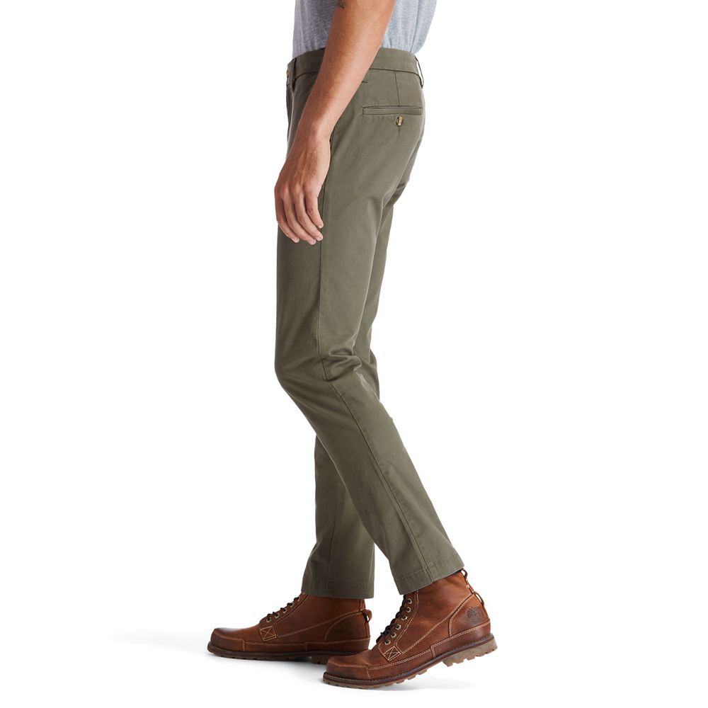 Pantalones Timberland Argentina Hombre - Sargent Lake Slim Stretch Chino - Verde Oliva - JGSMIA-180